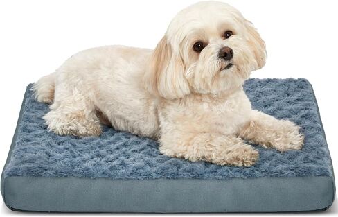 Orthopedic Dog Beds for Crate with Removable Washable Cover Egg-Crate Foam Pet Pad Mat with Anti-Slip Bottom,Waterproof Dog Beds Small Sized，20x16 Inch in Kuwait