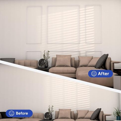 COUKIU 6 Sets Pre-Cut Wall Molding kit,Ready to Assemble Accent Molding Wainscoting Panels for Interior Walls Home Decor（6 Frames，Style2) in Kuwait