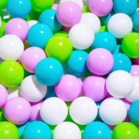 Ball Pit Balls for Toddlers Star and Round Set,100pcs BPA Phthalate Free,2.15" Play Balls Soft Plastic Balls for Baby Kids Birthday Pool Tent Party in Kuwait