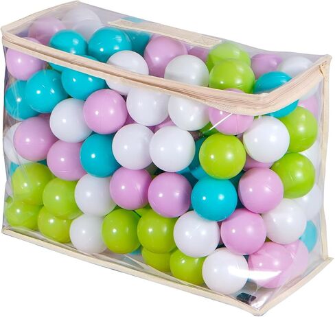 Ball Pit Balls for Toddlers Star and Round Set,100pcs BPA Phthalate Free,2.15" Play Balls Soft Plastic Balls for Baby Kids Birthday Pool Tent Party in Kuwait
