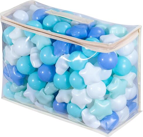 Ball Pit Balls for Toddlers Star and Round Set,100pcs BPA Phthalate Free,2.15" Play Balls Soft Plastic Balls for Baby Kids Birthday Pool Tent Party in Kuwait