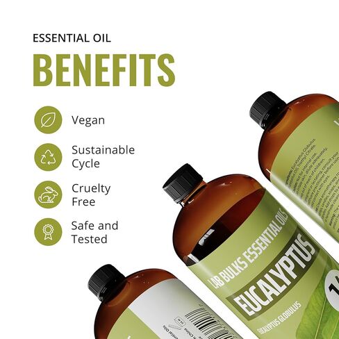 زجاجة زيت عشبة الليمون العطري من Lab Bulks سعة 16 أونصة، للناشرين والرعاية المنزلية والشموع والعلاج العطري - عبوتان in Kuwait