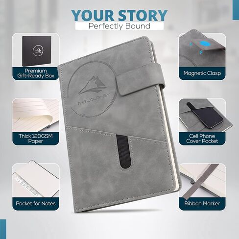 The Journey Wellness Planner, Daily Gratitude and Meal Planner, Goal Journal for Healthy Living, Mindfulness, Women & Men, (short version Gray) in Saudi Arabia