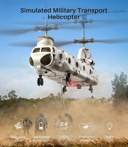 SYMA RC Helicopter, 2.4GHz Remote Control Helicopter with LED Lights & Altitude Hold, Army Helicopter Toy Ideal Gift for Kids Beginners in Saudi Arabia