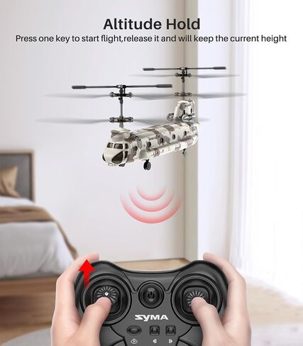 SYMA RC Helicopter, 2.4GHz Remote Control Helicopter with LED Lights & Altitude Hold, Army Helicopter Toy Ideal Gift for Kids Beginners in Saudi Arabia