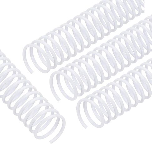 PATIKIL 20 Pack Plastic Spiral Binding Coils, 13mm(1/2") Binding Coils 80 Sheet Capacity Spiral Binder Rings 4:1 Pitch for Office Classroom, White in Kuwait