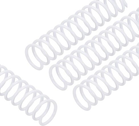 PATIKIL 20 Pack Plastic Spiral Binding Coils, 13mm(1/2") Binding Coils 80 Sheet Capacity Spiral Binder Rings 4:1 Pitch for Office Classroom, White in Kuwait