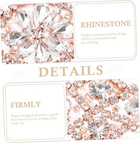 4pcs Girdle Rhinestone Patch Crystal Applique Patches Rhinestone Applique Embellishments Beaded Flowers Applique Diamond Rhinestones Gold Dress Belt Sewing Applique in Saudi Arabia