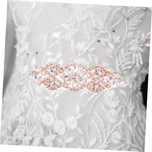 4pcs Girdle Rhinestone Patch Crystal Applique Patches Rhinestone Applique Embellishments Beaded Flowers Applique Diamond Rhinestones Gold Dress Belt Sewing Applique in Saudi Arabia