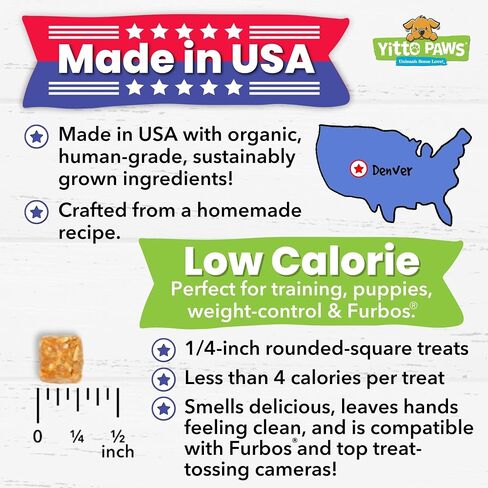 Crunchy Organic Blueberry Dog Treats, Oats & Peanut Butter Healthy Dog Treats, Vegan All Natural Dog Training Treats Made in USA Only – Low Calorie, Human-Grade, No Sugar Added Dog Biscuits in Saudi Arabia