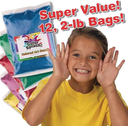 S&S Worldwide Art Sand - Green, 2 lbs., For Sand Art Layering in Bottles, Decorating Adhesive Sand Art Pictures, Terrariums, Over Glue & More Crafts, For Kids & Adults, Fine Sand, Non-Toxic, 2lb Bag in Saudi Arabia
