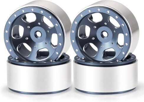 RCLIONS 1.3inch Aluminium Beadlock Wheel Rims 70g for TRX4M SCX24 1/24 1/18 Scale RC Crawler Car Upgrade Parts (Red) in Saudi Arabia