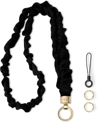 امسع Scrunchie Lanyard لشارات الهوية - حبل الرقبة لطيف للمفاتيح | حامل سلسلة المفاتيح القابلة للسحب للنساء in Kuwait