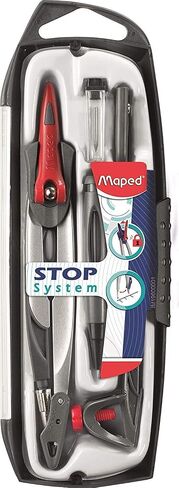 Maped Helix USA Stop System Innovation Compass 3 Piece Set, Assorted Colors (196310), Red/White in Saudi Arabia
