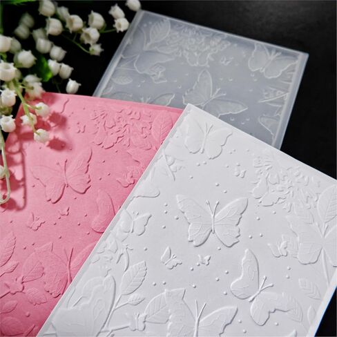 3D Peony Flowers Embossing Folders for Card Making, 3 d Flowers Texture Embossing Folder Template for DIY Paper Crafting Scrapbooking Polymer Clay Decoration in Saudi Arabia