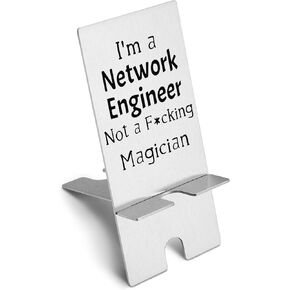 Akeke Network Engineer Hands Hands ، Hights Network Engineer Gifts ، حامل هاتف مهندس الشبكة ، وقح ، وممتع ، والهاتف الفولاذ المقاوم للصدأ GPP36