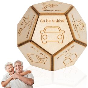 12-Sided Wooden Decider Dice, Retirement Gift for Men Woman 2025, Retired Gifts for Women, Happy Retirement Gifts for Coworker Boss, Thank You Appreciation Gifts for Retired Teacher Nurse
