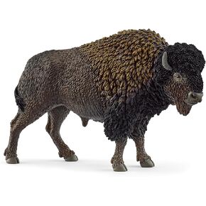 Schleich Wild Life - Large, 5" North American Bison Figurine. Realistic, Hand-Painted Hard Animal Toys for Boys and Girls. Durable Educational Buffalo Action Figure for Kids and Toddlers Ages 3+ 14879