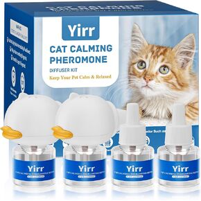 Cat Calming Diffuser, Therapet MD Cat Diffuser, Cat Pheromones Calming Diffuser, Multicat Calming Diffuser, Relaxing Pheromone for Cat Relief Stress Anxiety Fighting Scratching, 2Diffuser 4Refill