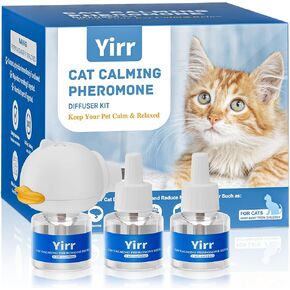 Cat Calming Diffuser, Therapet MD Cat Diffuser, Cat Pheromones Calming Diffuser, Multicat Calming Diffuser, Relaxing Pheromone for Cat Relief Stress Anxiety Fighting Scratching, 1Diffuser 3Refill