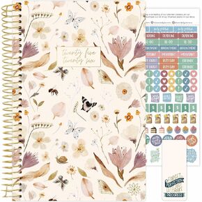 bloom daily planners 2025-2026 (8.5" x 11") Academic Year Day Planner (July 2025 - July 2026) - Weekly & Monthly Dated Agenda Organizer with Stickers & Tabs - Butterfly Garden