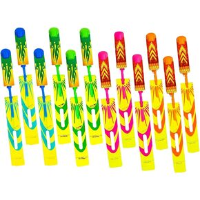 Quana Lead Slingshot Rocket Launcher for Kids-12 حزمة طيران ألعاب مرسوم مع روكتات خفيفة ، وألعاب التخييم الصيفية في الهواء الطلق ، وأفضل حفلات عيد الميلاد والهدايا للفتيات الفتيات الذين تتراوح أعمارهم بين 3 و 12 عامًا