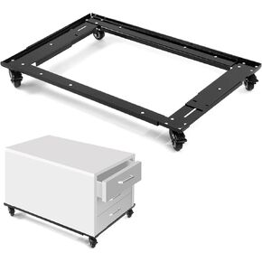 Adjustable Lateral Files and Storage Cabinet Dolly Large Commercial Adjustable Cabinet File Dolly for Home Office, Long30''-42'', Width18''-25''