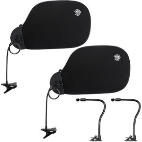 Yaomiao 1 Pcs Adjustable Office Desk Shade and Cubicle Shade Office Plastic Privacy Desk Accessories for Block Light Privacy Glare Reduction and Improve Comfort Essential Product (Black)