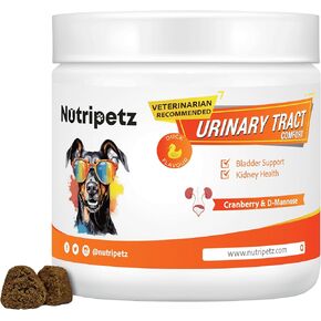 Urinary Comfort Chews for Dogs - Natural Cranberry & Herbal Blend for Kidney, Bladder & UT Health, 120 Soft Chews