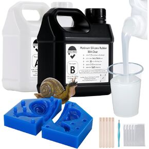 BBDINO Silicone Mold Making Kit,Liquid Silicone for Mold Making 30A, Translucent High Strength Silicone Rubber Mold Making Kit,1A:1B Ideal for Casting Resin Molds/Jewelry Silicone Molds 4.4 lbs