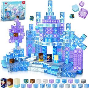Magnetic Blocks - 100Pcs Magnetic Building Block for Kids Ages 4-8, Magnet Blocks Sets for Build, Magnet Cubes Tiles Building Toys for Girls Boys Ages 3+ 8-12 Birthday Gift