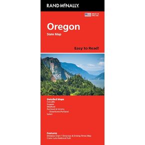 Rand McNally Easy to Read: Oregon State Map