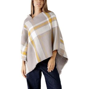 Women's Shawl Wrap Poncho Ruana Cape Cardigan Sweater Open Front for Fall Winter Spring