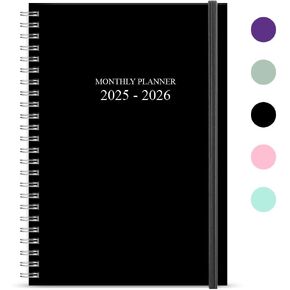 Monthly Planner 2025-2026 - Monthly Planner Runs January 2025 to December 2026, 7" x 10", 2 Year Monthly Planner, Four Pages Per Month, Flexible Cover with Twin-Wire Binding, 2025-2026 Monthly Planner