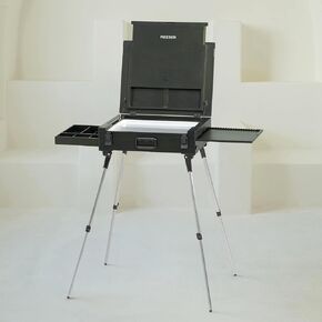 Meeden Pro French Easel Box: Heavy Sketchbox Easel for Artist Plein Air Painting - Boxwood Folding Art Easel مع 4 أرجل من الألومنيوم ودرج تخزين للبالغين في استوديو الرسم
