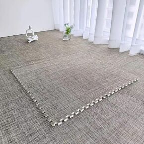 LMBABTER Baby Puzzle Playmat - مربعات متشابكة للأطفال ، 9 بلاطات متشابكة من اللغز الرغوية الحصير للأطفال الصالة الرياضية ، الحضانة ، غرفة اللعب (رمادي) in Kuwait