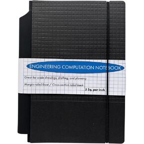 الحساب الهندسي مفكرة ، رائعة للرسومات والحسابات ، 6 "× 8" ، قاعدة BOOK BOOD ، 5 × 5 الرسم البياني على الظهر ، ورق الوهج الأزرق الصغار ، 85 ورقة
