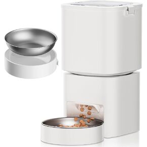 5L Automatic Cat Feeder, App Control Auto Dog Feeder, Timed Cat Dry Food Dispenser, Automatic Pet Feeders Dual Power Supply, Timed Pet Food Dispenser for Cats and Small Dogs(Not for Remote Control)