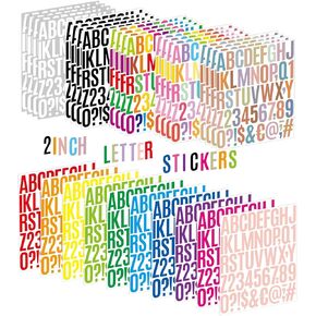 Letter Stickers 30 Sheets Alphabet Stickers 1 inch Vinyl Self-Adhesive Sticker Letters 3780 pcs Waterproof Mailbox Numbers Stickers,Alphabet Number Stickers for Mailbox, Window, Door, Sign, Address