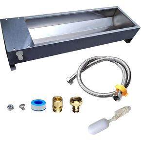 Automatic Livestock Water Trough 304 Stainless Steel Animal Water Dispenser with Float Valve Kit for Dog Horse Pig Cow (39.3"*11.8"*7.8"Maximum Capacity 10 Gallons)