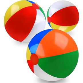 كرات الشاطئ 3pcs ، 16 '' كرات شاطئية قابلة للنفخ للأطفال بالجملة ، ألعاب المسبح للألعاب الشاطئية لألعاب المياه الصيفية ، ديكورات الحفلات الاستوائية في هاواي ، والهدايا لعيد الميلاد