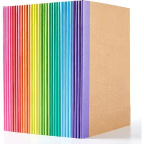 32 Pack Composition Notebooks Bulk ، Leana Kraft Cover مبطنة ، وحكم الكلية المبطنة المجلات المجلات على تكوين المجلات ذات العمود الفقري للنساء ، 60 صفحة ، 8.3 "× 5.5" ، A5 ، 8 ألوان