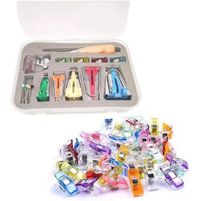Bequilter 5 أحجام صانع شريط التحيز مجموعة 6 مم/9mm/12mm/18mm/25mm DIY أدوات خياطة اللحف Kit دبابيس اللحف
