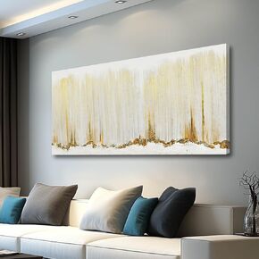 WINKAILIN Canvas Wall Decor White Ocean Wave Wall Prints Contemporary Art for Living Room Abstract Neutral Canvas Wall Art for office 24"x 48" Hallway Decor
