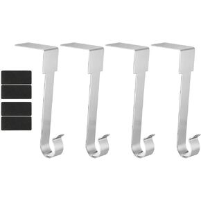 PATIKIL Christmas Stocking Holders, 4pcs Stocking Holder Stand Metal Hooks Reusable Right Angle for Fireplace Indoor Decorations Garland, Gold
