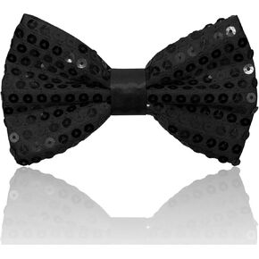 Sequin Bow Tie Adjustable Pre-tied Bowties Men Shiny Solid Color Men's Bow Ties for Party Wedding Banquet Casual