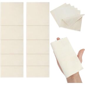 10pcs Chamois Pre Cut 5.9 × 5.9 بوصة من القماش الفخار أداة تجفيف Shammy Sponge Leather Clay Soft Care Supplies Supplies Stails Toftor