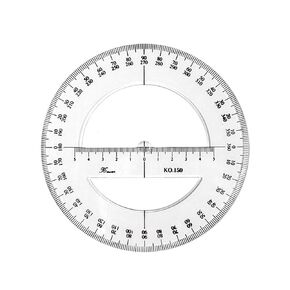 360 Degree Protractor Round Ruler Gauge Angular Drafting Tools Circle Protractor for School Education Office Classroom 11.8 Inch