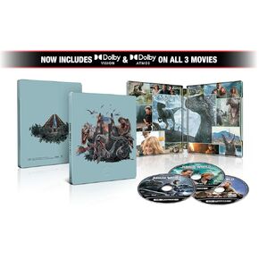 Jurassic World Trilogy (Jurassic World / Jurassic World: Fallen Kingdom / Jurassic World Dominion) - Limited Edition Steelbook 4K Ultra HD + Digital