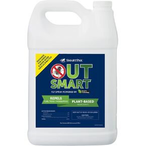 SmartPak OutSmart® Fly Spray | Plant-Based Mosquito, Tick, and Fly Spray Repellent for Horses and Riders, Fresh Scent, 1 Gallon